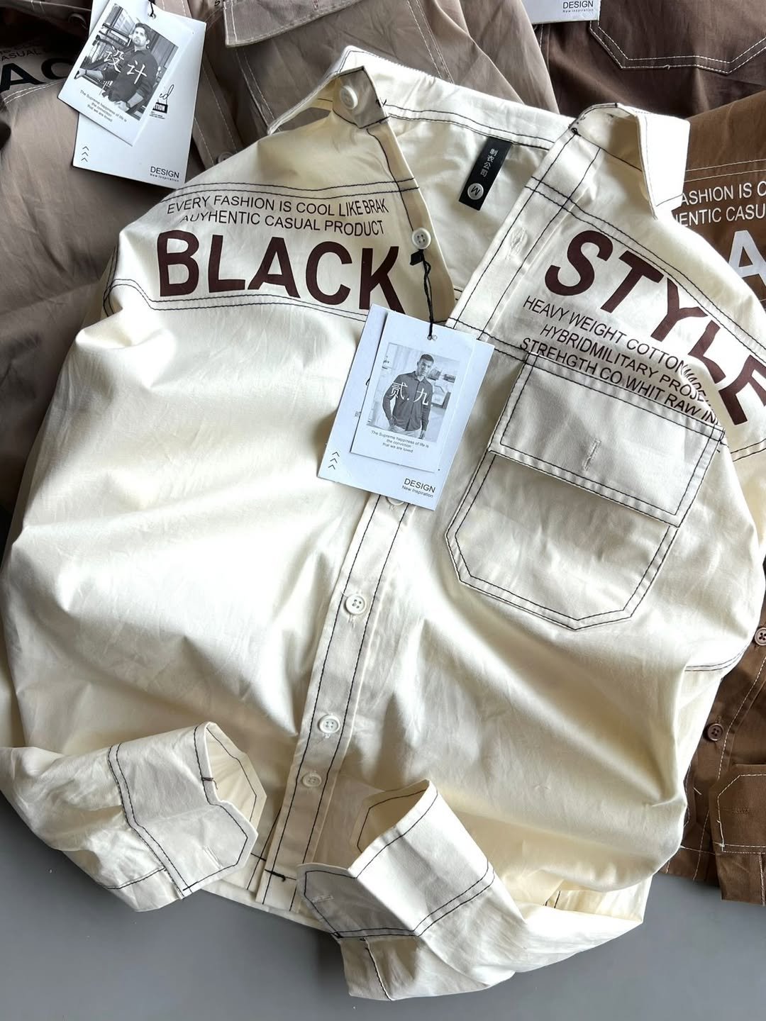 The Tactical Contrast-Stitch Shirts Drop at Royal Fashion - Image 3